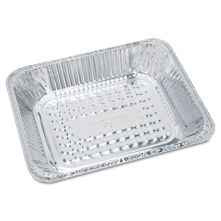 HFA Aluminum Oblong Container, 1-lb Capacity, 4.56 x 5.56 x 1.63, Silver, 1,000/Carton (205930)
