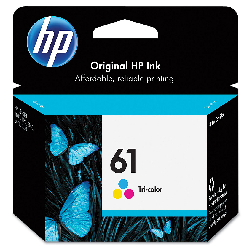 HP 61, (CH562WN) Tri-Color Original Ink Cartridge