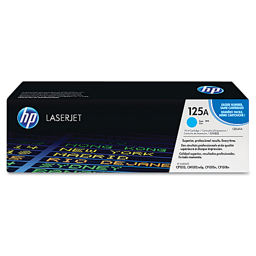 HP 125A, (CB541A) Cyan Original LaserJet Toner Cartridge