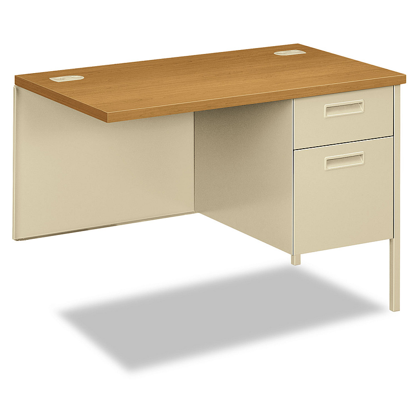 HON Metro Classic Series Workstation Return, Right, 42w x 24d x 29.5h, Harvest/Putty (P3235RCL)