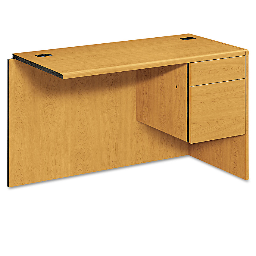 HON 10700 "L" Workstation Return, Right 3/4 Pedestal, 48w x 24d x 29.5h, Harvest (10715RCC)