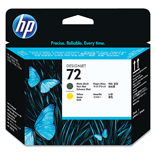 HP 72, (C9384A) Matte Black/Yellow Printhead