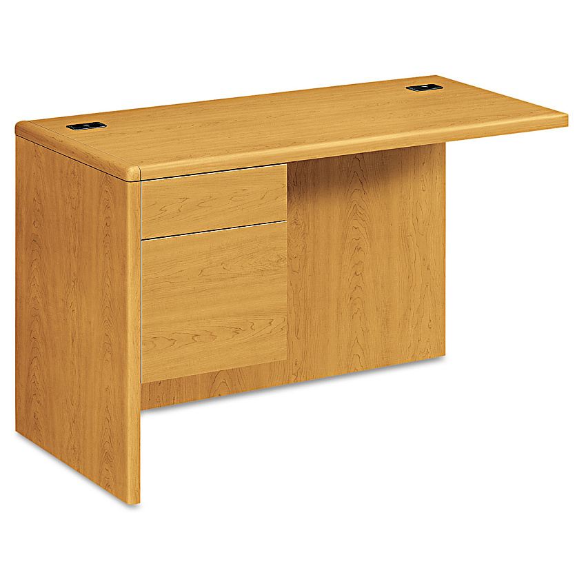HON 10700 "L" Workstation Return, Left 3/4 Pedestal, 48w x 24d x 29.5h, Harvest (10716LCC)