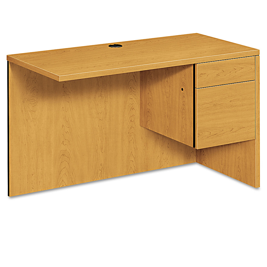 HON 10500 Series L Workstation Return, 3/4 Height Right Ped, 48w x 24d x 29.5h, Harvest (10515RCC)