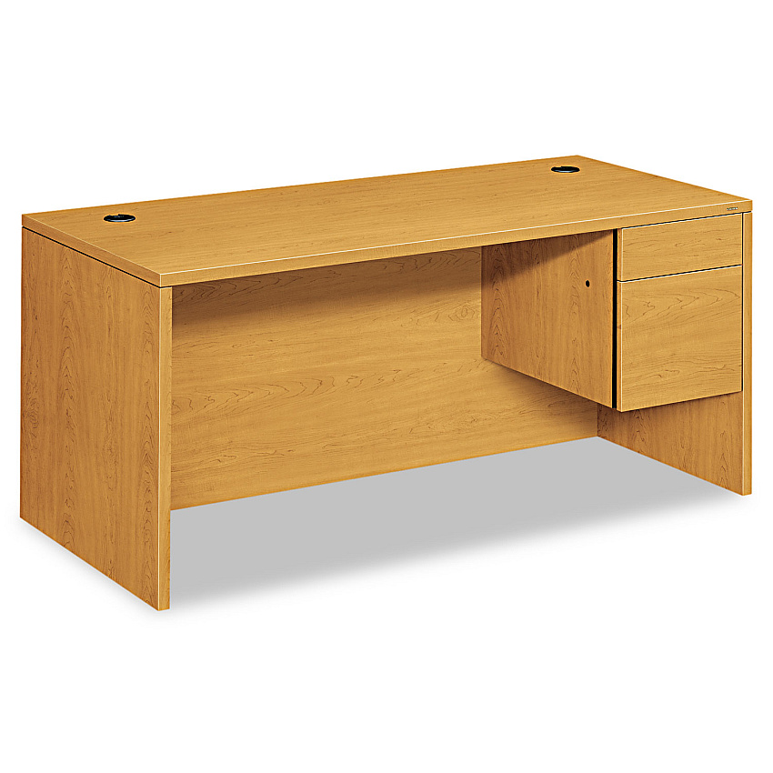 HON 10500 Series "L" Workstation Right Pedestal Desk, 66" x 30" x 29.5", Harvest (10583RCC)