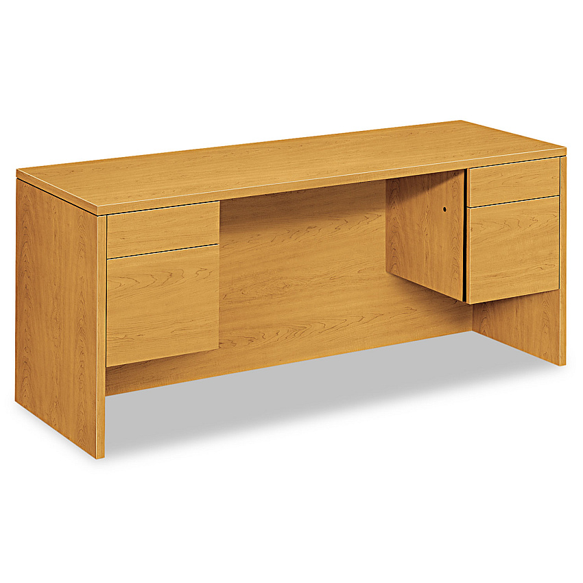 HON 10500 Series Kneespace Credenza With 3/4-Height Pedestals, 60w x 24d x 29.5h, Harvest (10565CC)