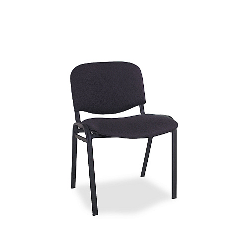Alera Continental Series Stacking Chairs, Supports Up to 250 lb, 19.68" Seat Height, Black, 4/Carton (ALESC67FA10B)