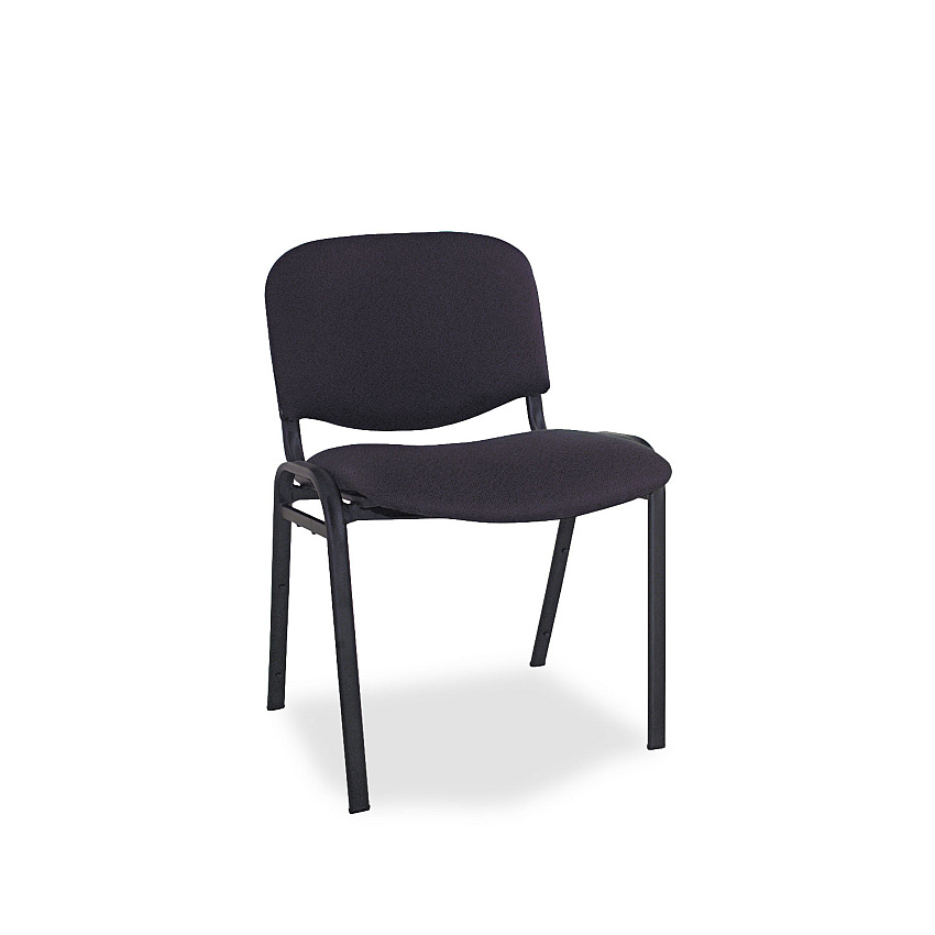 Alera Continental Series Stacking Chairs, Supports Up to 250 lb, 19.68" Seat Height, Black, 4/Carton (ALESC67FA10B)