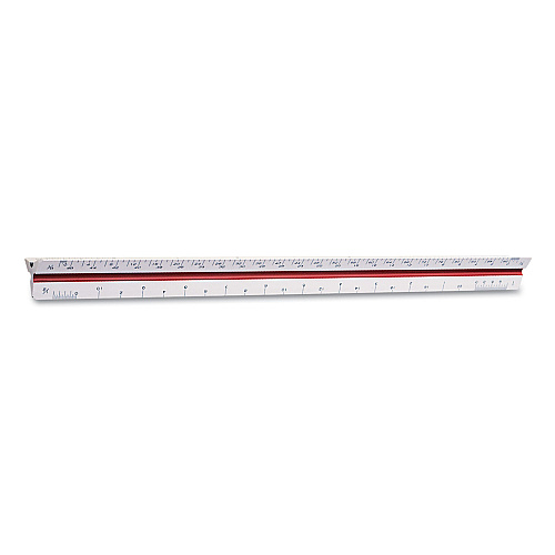 Chartpak Triangular Scale, Plastic, 12" Long, Architectural, Color-Coded (235A)