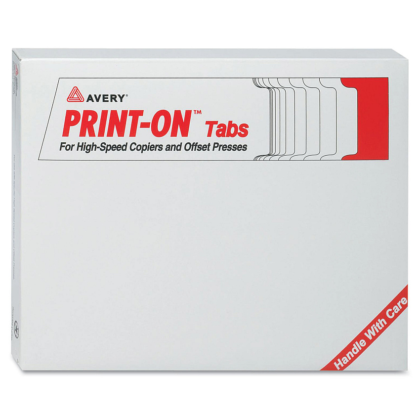 Avery Customizable Print-On Dividers, 3-Hole Punched, For Xerox 5090 Copiers,  5-Tab, 11 x 8.5, White, 30 Sets (20406)