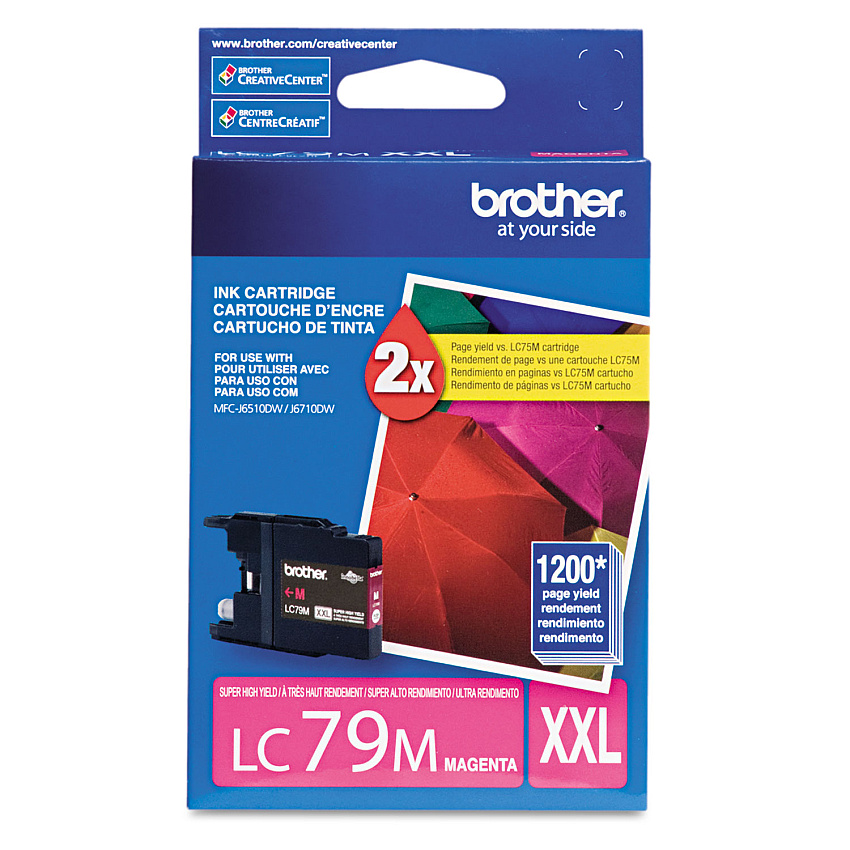 Brother LC79M Innobella Super High-Yield Ink, 1,200 Page-Yield, Magenta