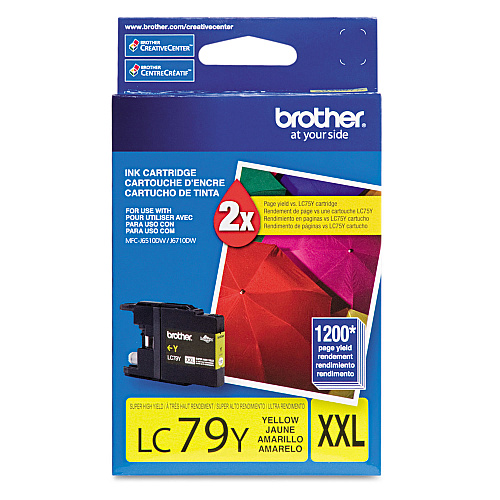 Brother LC79Y Innobella Super High-Yield Ink, 1,200 Page-Yield, Yellow