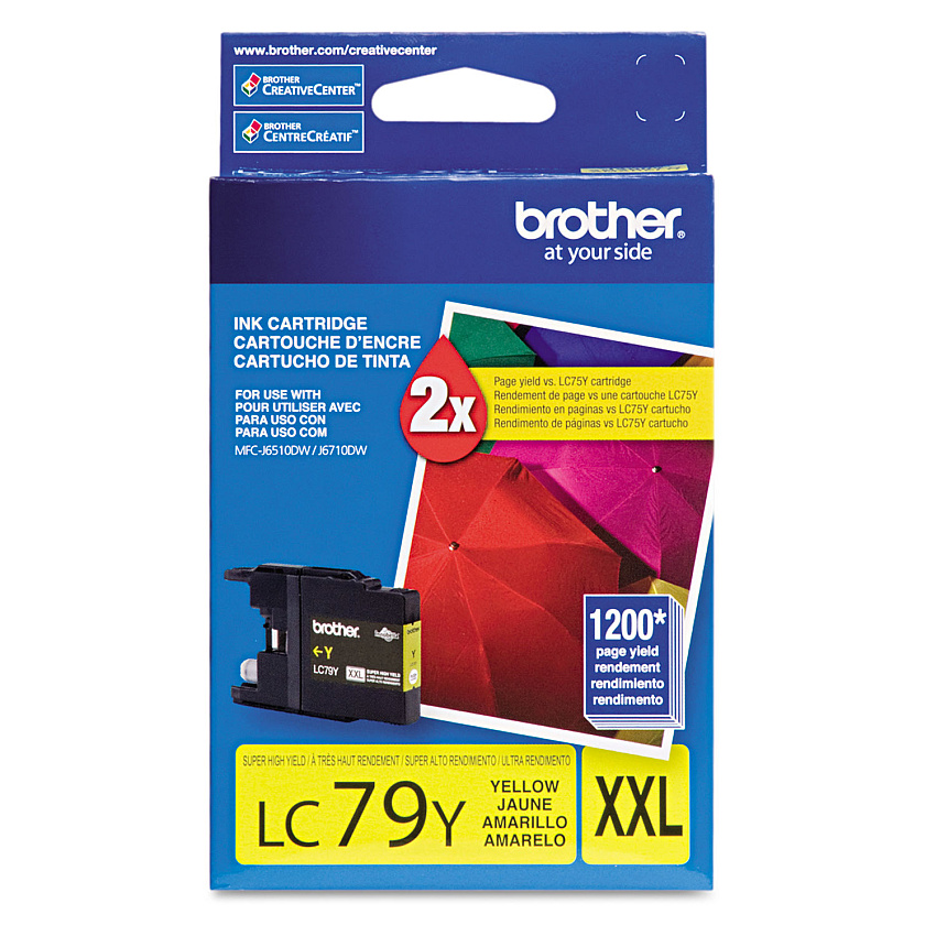 Brother LC79Y Innobella Super High-Yield Ink, 1,200 Page-Yield, Yellow