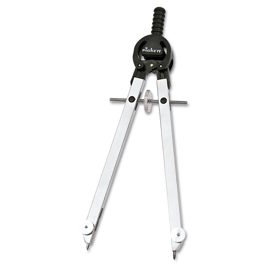 Chartpak Masterbow Compass, 10" Maximum Diameter, Steel, Chrome (401N)