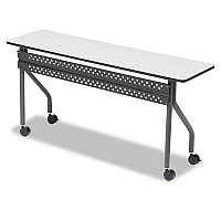 Iceberg OfficeWorks Mobile Training Table, Rectangular, 60" x 18" x 29", Gray/Charcoal (68057)