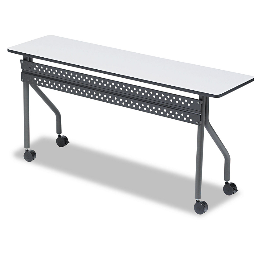 Iceberg OfficeWorks Mobile Training Table, Rectangular, 60" x 18" x 29", Gray/Charcoal (68057)