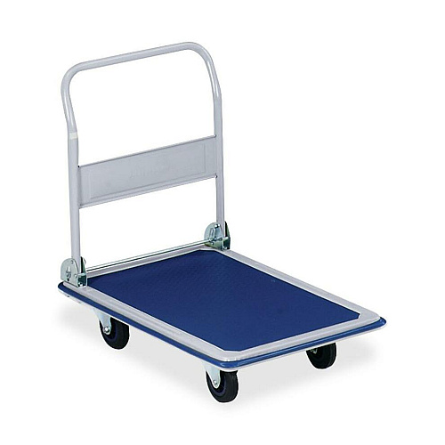 Sparco Folding Platform Truck Tubular Handle - 330 lb Capacity - 4 Casters - 4" Caster Size - Steel, Plastic - 18.13" Width x 29" Depth x 29.50" Height - Gray - 1 Each (02039)
