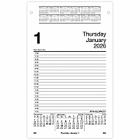 At-A-Glance Pad Style Desk Pad Calendar Refill Large - Julian Dates - Daily - 12 Month - January 2026 to December 2026 - 7:00 AM to 4:30 PM - Half-hourly - 1 Day Double Page Layout - 5