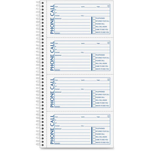 Adams Manufacturing Manufacturing Manufacturing Adams Manufacturing Manufacturing Spiral Bound Phone Message Books (SC1154D)