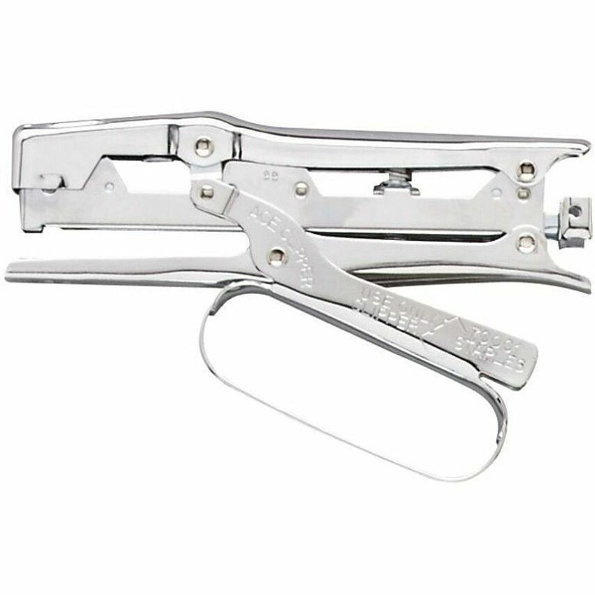Advantus Ace Chrome Clipper Stapler Staples Upto 20 Sheet of 20lb Paper - Holds Upto 210 Staple - Full Strip - Staple Size: 0.25" - 2.63" Throat Depth - Chrome - Steel - 1 Each (07020)