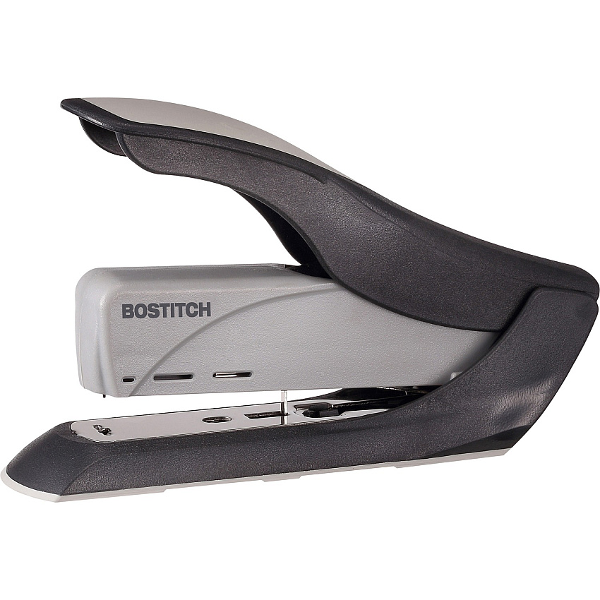 Bostitch Spring-Powered Antimicrobial Heavy Duty Stapler Staples Upto 60 Sheet - Staple Size: 0.31" , 0.38" - 2.62" Throat Depth - Black, Gray - Steel, Rubber, Plastic - 1 Each (1200)