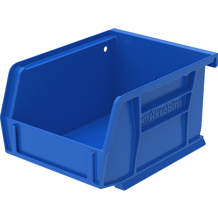 Akro-Mils AkroBin 3" Height x 4.10" Width x 5.40" Depth - Unbreakable, Water Proof, Stackable, Corrosion Proof - Blue - Polymer - 1 Each (30210B)