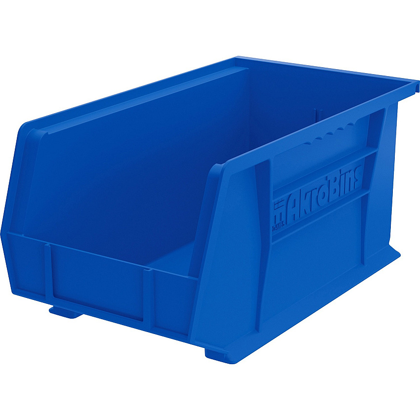 Akro-Mils AkroBin 7" Height x 8.30" Width x 14.80" Depth - Unbreakable, Water Proof, Stackable, Corrosion Proof - Blue - Polymer - 1 Each (30240B)