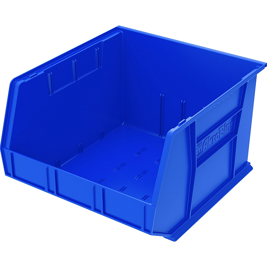 Akro-Mils AkroBin 11" Height x 16.50" Width x 18" Depth - Unbreakable, Water Proof, Stackable, Corrosion Proof - Blue - Polymer - 1 Each (30270B)