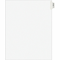 Avery&reg; Individual Legal Exhibit Dividers - Avery Style 1 Printed Tab(s) - Character - K - 8.5" Divider Width x 11" Divider Length - Letter - White Paper Divider - Paper Tab(s) - 20% Recycled - Reinforced Tab, Rip Proof, Unpunched - 25 / Pack (01381)