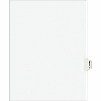 Avery&reg; Individual Legal Exhibit Dividers - Avery Style 1 Printed Tab(s) - Character - Q - 8.5" Divider Width x 11" Divider Length - Letter - White Paper Divider - Paper Tab(s) - 20% Recycled - Reinforced Tab, Rip Proof, Unpunched - 25 / Pack (01387)