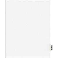 Avery&reg; Individual Legal Exhibit Dividers - Avery Style 1 Printed Tab(s) - Character - S - 8.5" Divider Width x 11" Divider Length - Letter - White Paper Divider - Paper Tab(s) - 20% Recycled - Reinforced Tab, Rip Proof, Unpunched - 25 / Pack (01389)