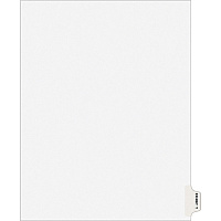 Avery&reg; Individual Legal Exhibit Dividers - Avery Style 1 Printed Tab(s) - Character - T - 8.5" Divider Width x 11" Divider Length - Letter - White Paper Divider - Paper Tab(s) - 20% Recycled - Reinforced Tab, Rip Proof, Unpunched - 25 / Pack (01390)