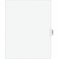 Avery&reg; Individual Legal Exhibit Dividers - Avery Style 10 x Divider(s) - Printed Tab(s) - Character - Z - 10 Tab(s)/Set - 8.5" Divider Width x 11" Divider Length - Letter - White Paper Divider - White Tab(s) - 20% Recycled - Unpunched, Reinfor (01396)