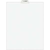 Avery&reg; Individual Bottom Tab Legal Dividers 25 x Divider(s) - Bottom Tab(s) - Exhibit H - 1 Tab(s)/Set - 8.5" Divider Width x 11" Divider Length - Letter - 8.50" Width x 11" Length - White Paper Divider - 20% Recycled - 25 / Pack (11947)