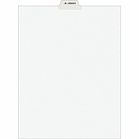 Avery&reg; Individual Bottom Tab Legal Dividers 25 x Divider(s) - Bottom Tab(s) - Exhibit M - 1 Tab(s)/Set - 8.5" Divider Width x 11" Divider Length - Letter - 8.50" Width x 11" Length - White Paper Divider - 20% Recycled - 25 / Pack (12386)