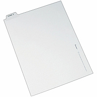 Avery&reg; Individual Bottom Tab Legal Dividers 25 x Divider(s) - Bottom Tab(s) - Exhibit Z - 1 Tab(s)/Set - 8.5" Divider Width x 11" Divider Length - Letter - 8.50" Width x 11" Length - White Paper Divider - 20% Recycled - 25 / Pack (12399)