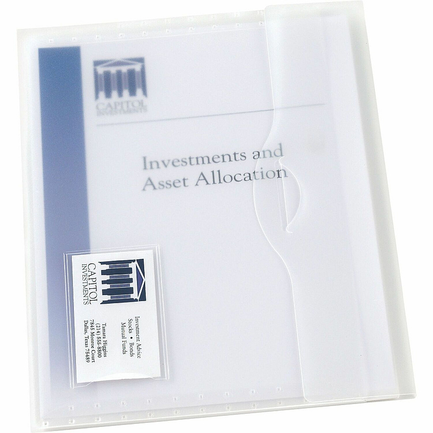 Avery Letter File Wallet 8 1/2" x 11" - 50 Sheets Capacity - 1 Front Pocket(s) - Poly - Clear - 0% Recycled - 12 / Box (72278)