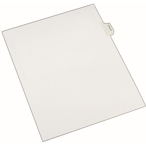 Avery&reg; Index Divider 25 x Divider(s) - Side Tab(s) - Exhibit M - 1 Tab(s)/Set - 8.5" Divider Width x 11" Divider Length - Legal - 8.50" Width x 11" Length - White Paper Divider - 20% Recycled - 25 / Pack (82119)