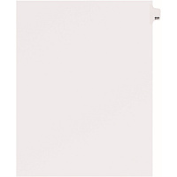 Avery&reg; Side Tab Individual Legal Dividers 25 x Divider(s) - Side Tab(s) - 251 - 1 Tab(s)/Set - 8.5" Divider Width x 11" Divider Length - Letter - 8.50" Width x 11" Length - White Paper Divider - 20% Recycled - 25 / Pack (82467)