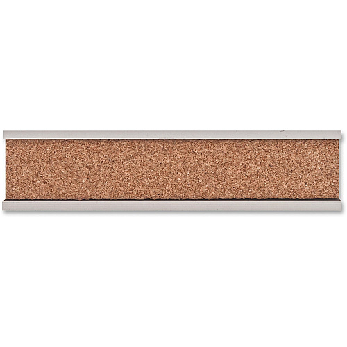 Advantus Mounting Rail - Satin 2" Board Height x 96" Board Width - Brown Cork, Wood Surface - Durable, Sturdy, Long Lasting - Satin Aluminum Frame - 1 Each (2031)