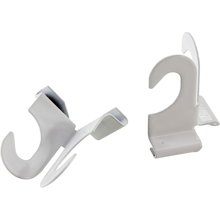 Baumgartens Suspended Ceiling Hooks 30 lb (13.61 kg) Capacity - Durable - 2" Size - for Plant, Sign, Decoration, Office, Classroom, Garage, Home, Cell Phone - White - 2 / Pack (54510)