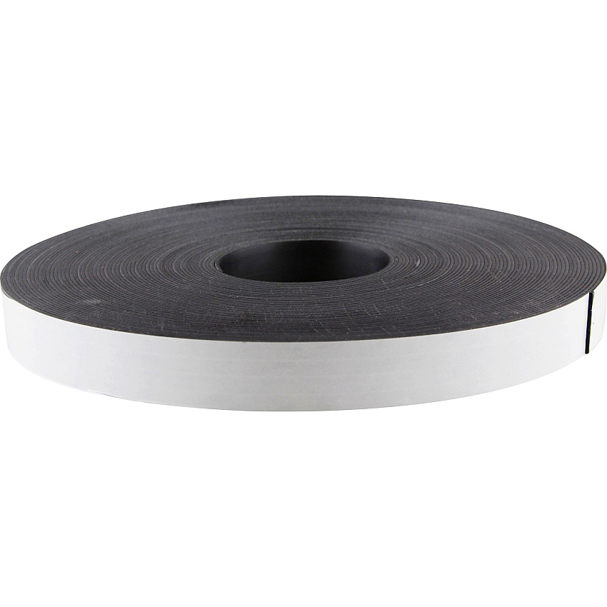 Baumgartens Zeus Magnetic Tape 33.33 yd Length x 1" Width - Black, White - Adhesive Backing - For Sign, Photo, Art, Crafting, Project, Picture, Business Card, Office, Room, Home, Classroom, ... Roll - 1 Roll (66100)