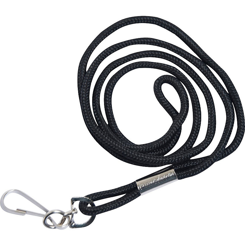 SICURIX Standard Rope Lanyard Standard - Hook Attachment - 36" Length - Black - Nylon - 12 / Pack (68939)