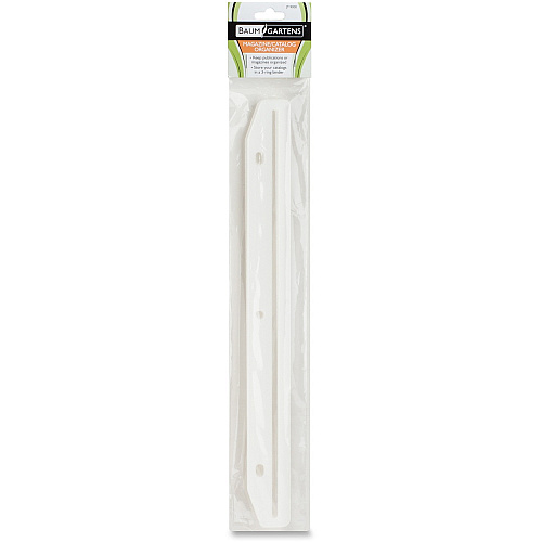 Baumgartens Magazine/Catalog Organizer Strips 11.6" Length - 3 x Holes - 3 x Rings - Ring Binder - White, Clear - Plastic - 12 / Pack (JT9000)