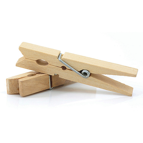 Creativity Street Natural Spring Clothespins 3.4" Length - Natural - Wood - 50 / Pack (365801)