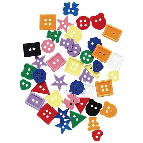 Creativity Street Plastic Buttons Multicolor - 1 Pack (6120)