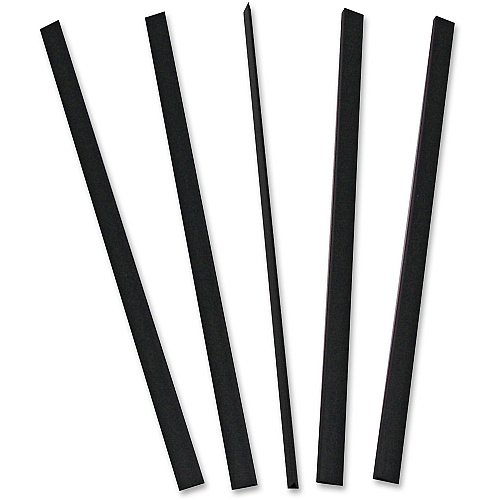 C-Line Binding Bars Only 11" Height x 0.1" Width x 11" Length - 0.12" Maximum Capacity - Black - 100 / Box (34551)