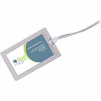 C-Line Super Heavyweight Cleer Adheer Luggage Tag with Straps String Fastener - Clear - 10 / Pack (65107)