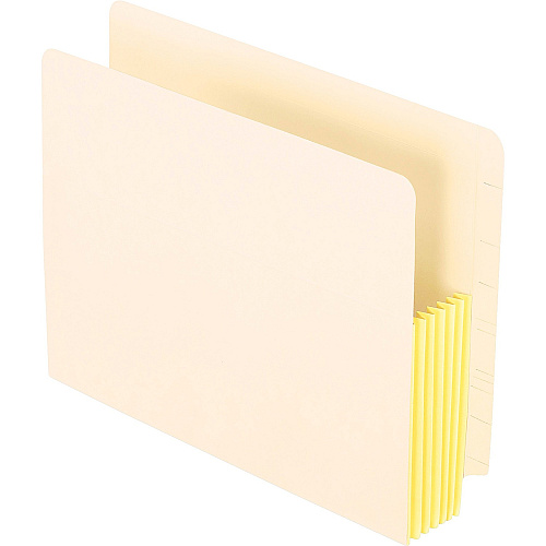 Pendaflex Letter Recycled File Pocket 8 1/2" x 11" - 5 1/4" Expansion - Manila, Tyvek - Manila - Tab, Reinforced Gusset - 10% Recycled - 10 / Box (12834)