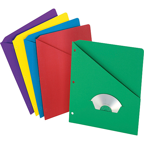 Pendaflex Slash Pocket 3-hole Project Folders For Letter 8 1/2" x 11" Sheet - Multi - 25 / Pack (32940)